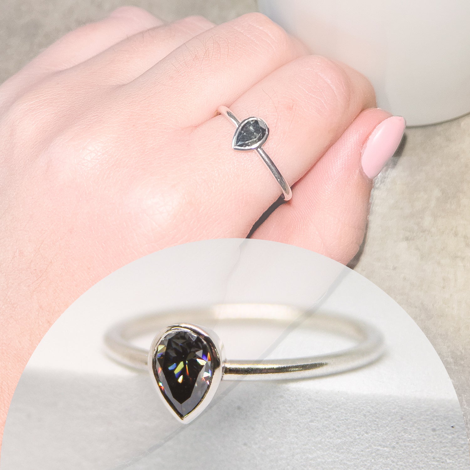 Elli - Grey Moissanite