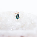 Teal Sapphire; 9ct yellow gold; Pendant; Charm; Indigo Finery; Fine Jewellery; Natural Sapphire