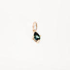 Teal Sapphire; 9ct yellow gold; Pendant; Charm; Indigo Finery; Fine Jewellery; Natural Sapphire