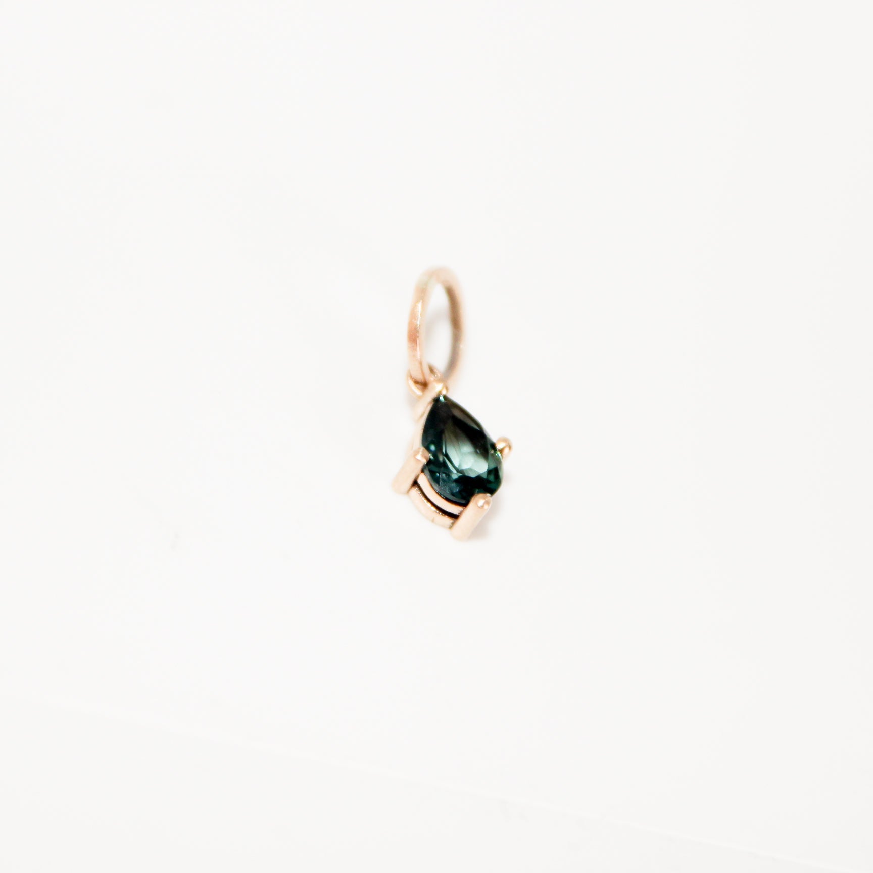 Teal Sapphire; 9ct yellow gold; Pendant; Charm; Indigo Finery; Fine Jewellery; Natural Sapphire