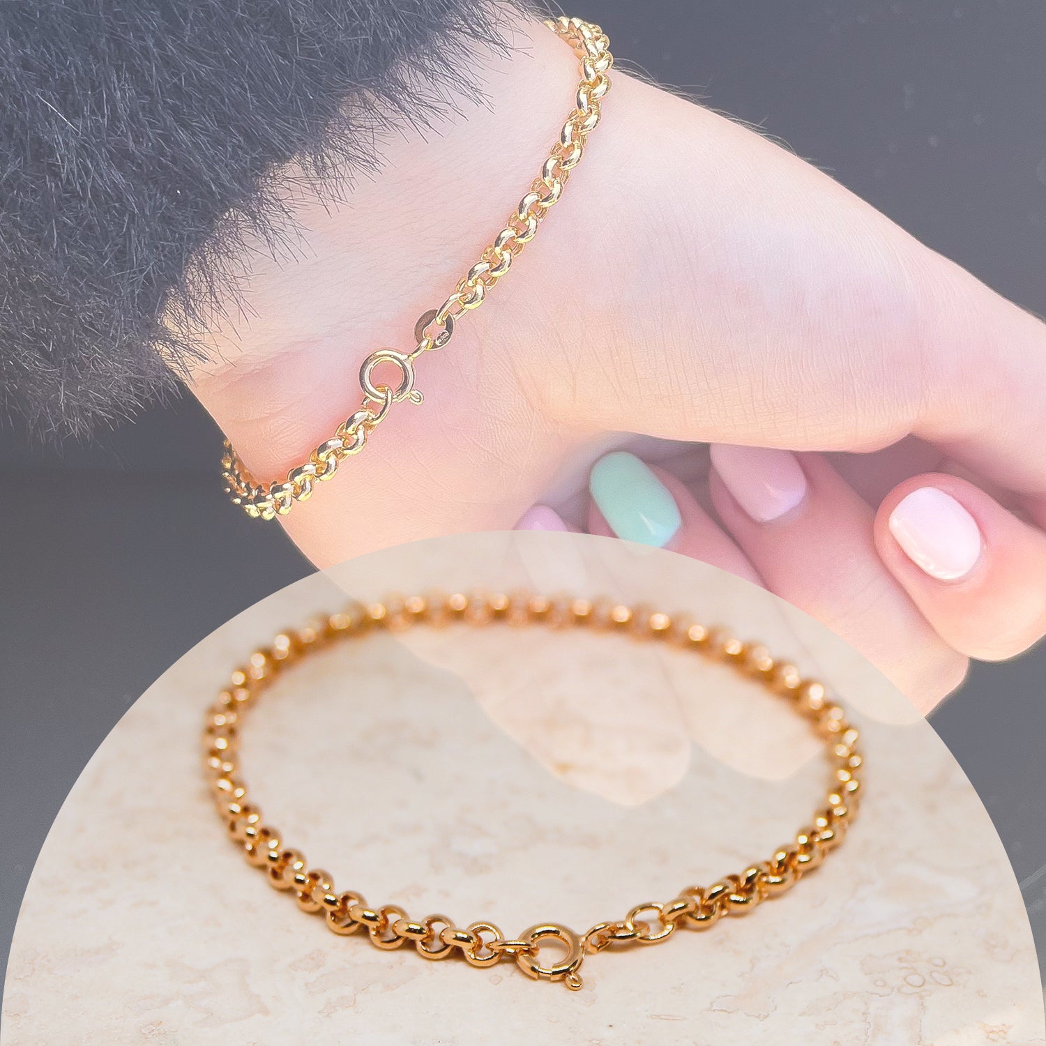 Beaded Stainless Steel Gold Plated Bracelet for Women Does Not Fade Fashion  Metal Texture High Quality Stainless Steel Chain