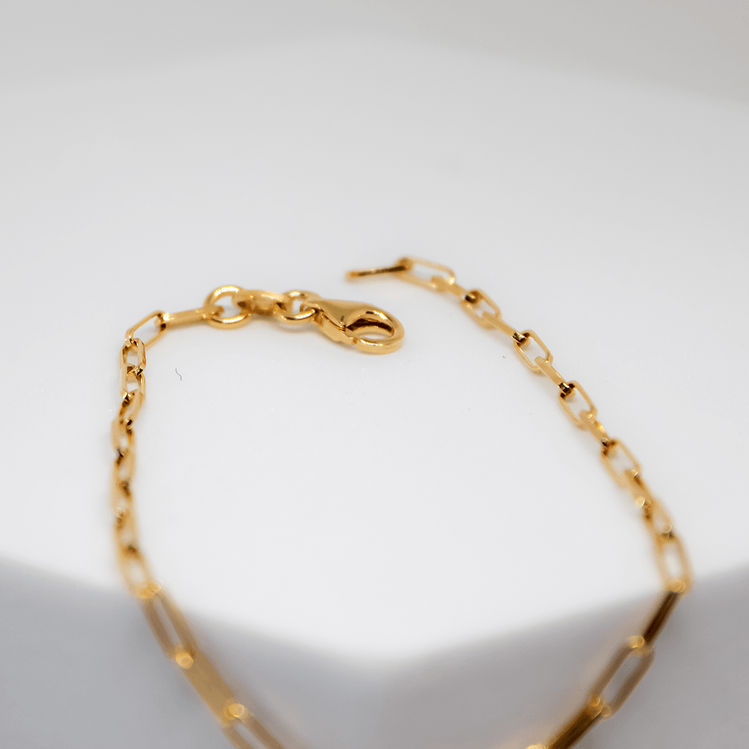 Paper Clip Bracelet - Gold Plated - Indigo Finery