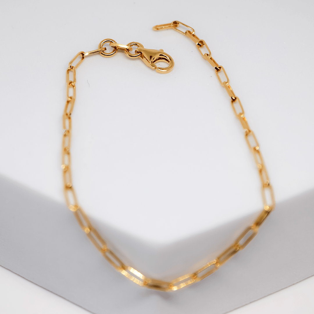 Paper Clip Bracelet - Gold Plated - Indigo Finery