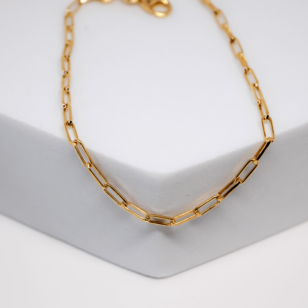 Paper Clip Bracelet - Gold Plated - Indigo Finery