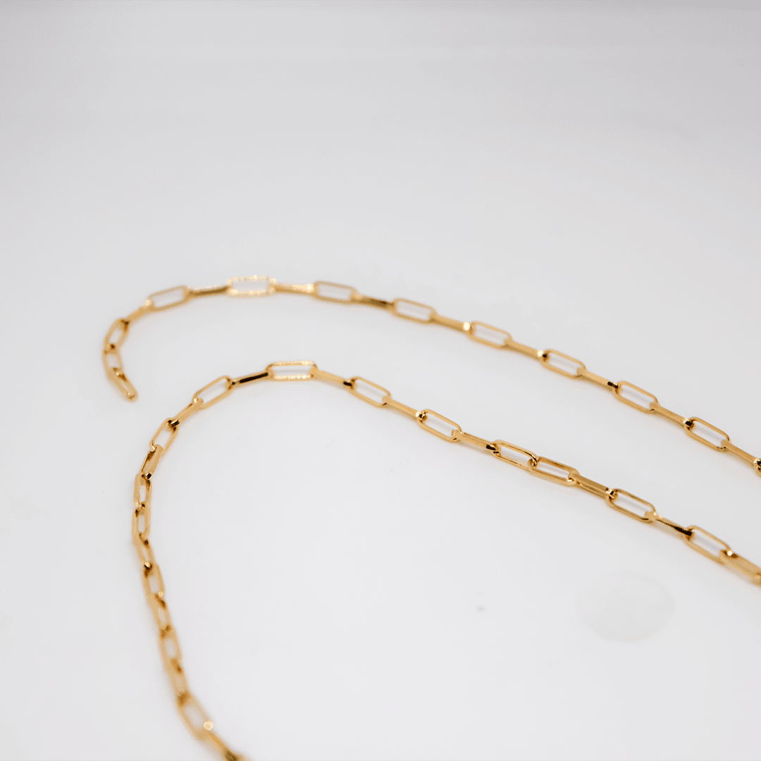 Paper Clip Necklace - Gold Plated - Indigo Finery