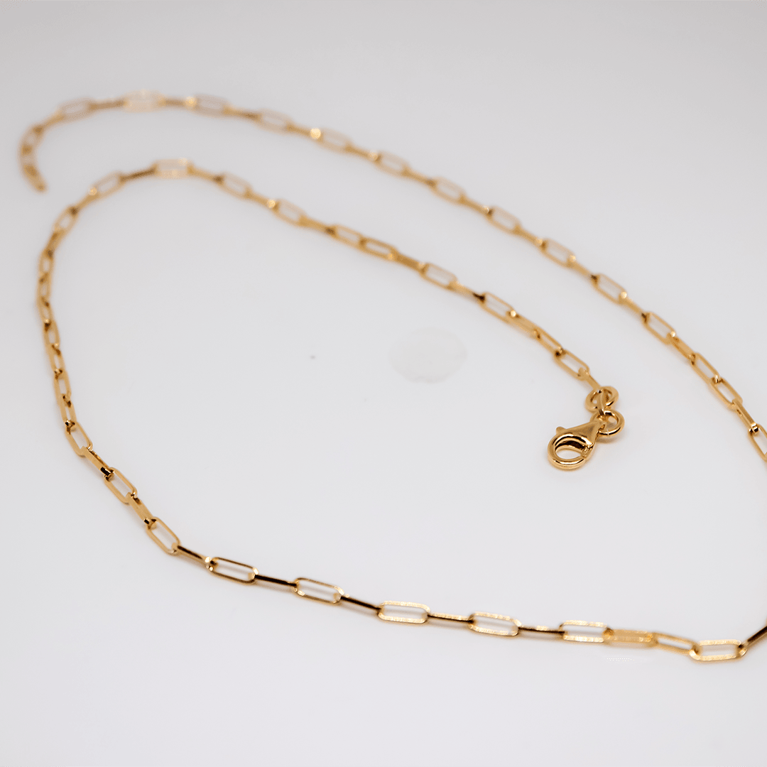 Paper Clip Necklace - Gold Plated - Indigo Finery