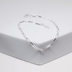 Paper Clip Bracelet - Silver - Indigo Finery