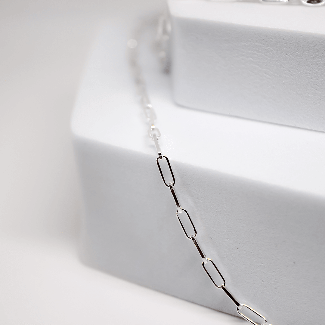 Paper Clip Necklace - Silver - Indigo Finery